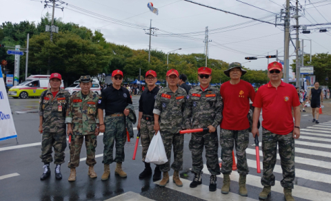 손인호 (사)장애인문화예술협회 중앙회장(매탑 17기) 마라톤대회 교통봉사