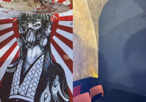 루마니아 '욱일기' 한식당 수리 완료…