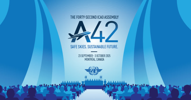 제42차 국제민간항공기구(ICAO) 총회 포스터. 출처 : ICAO 홈페이지