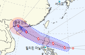 韓日기상청 21호 태풍 마트모 발생 예보 일제히 돌입