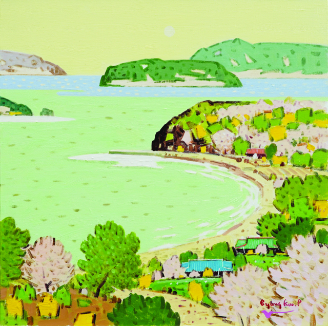 박병구, 남해인상-기억, 61x61cm, Acrylic on canvas