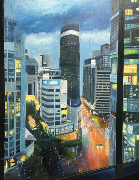 송진현, 비 오는 날, 116.8x91.0cm, oil on canvas, 2024