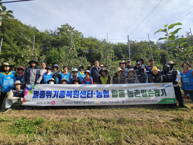 농협 영양군지부와 국립생태원 멸종위기종복원센터는 지역 내 관변단체와 함께 농촌 봉사활동을 시행했다. 농협 영양군지부 제공