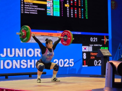 여자역도 전희수(경북체고), 세계선수권 16위 기록