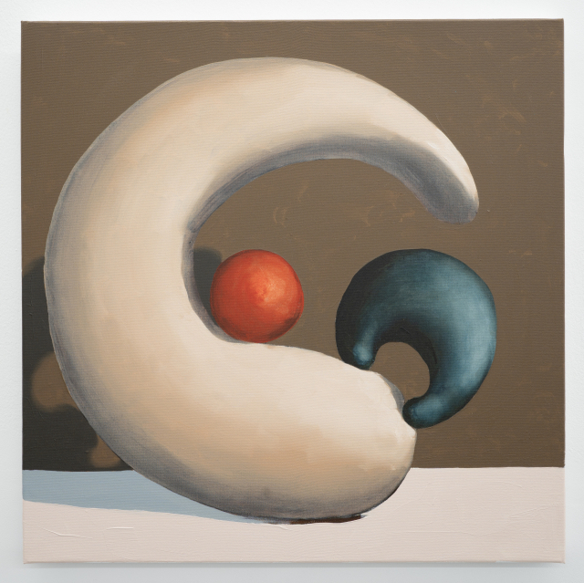 Michel Pérez Pollo, Con(~과 함께), 2025, 70x70cm, oil on linen. 윤선갤러리 제공