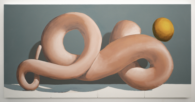 Michel Pérez Pollo, Algo(어떤 것, 무엇인가), 2025, 200x100cm, Oil on linen. 윤선갤러리 제공