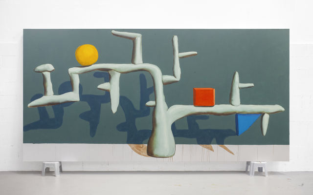 Michel Pérez Pollo, Un otoño(어느 가을) XIII, 2023. 400x200cm. oil on linen. 윤선갤러리 제공