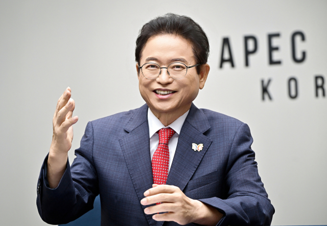 이철우 경상북도지사가 경주 아시아태평양 경제협력체(APEC) 정상회의의 성공적 개최를 다짐하고 있다. 임상준기자.