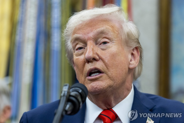 가자 휴전 1단계 합의를 이끌어낸 도널드 트럼프 미국 대통령. 연합뉴스