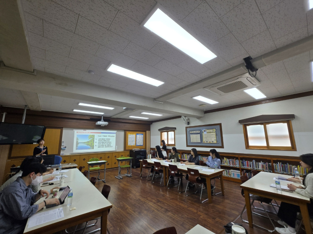 지난 1학기 부산 가남초등학교에서 수업 나눔 릴레이가 진행되고 있다. [사진=부산시교육청]