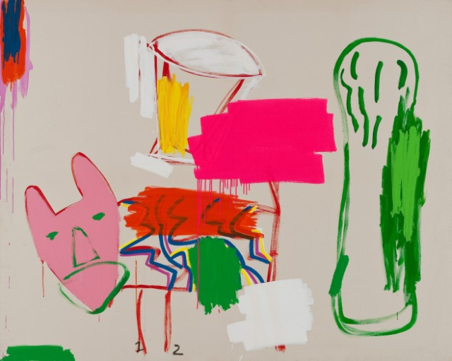 이명미, 1997_그리기 Drawing, 1997, Acrylic on canvas, 227.3×181.8cm