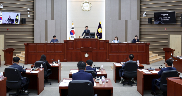 성주군의회 제293회 임시회 개회 장면. 성주군의회 제공