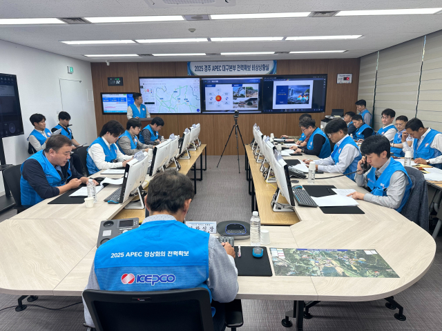 한국전력(한전) 대구본부가 지난 16일 한전 경주지사 비상상황실에서 