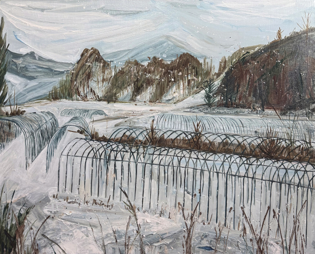 김소라, 겨울이 머문 자리, Oil on canvas, 72.7x90.9cm, 2025