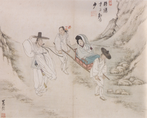 [이인숙의 옛그림 예찬] <319>연인과 오붓하게 단풍놀이 나섰네