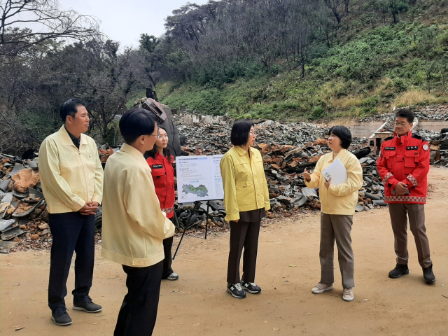 이미선 기상청장, 경북 안동·의성 산불 재해 현장 방문