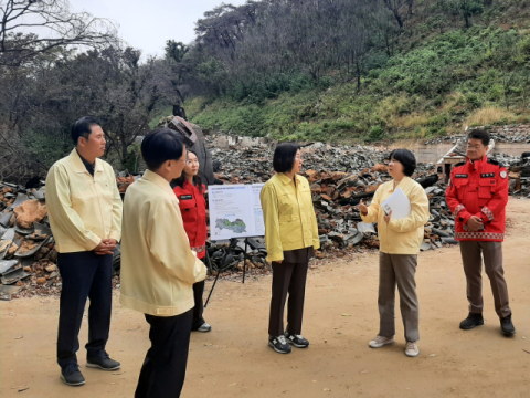 이미선 기상청장, 경북 안동·의성 산불 재해 현장 방문