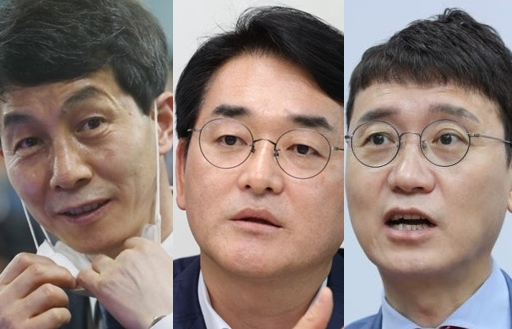 윤건영, 박용진, 김웅. 연합뉴스