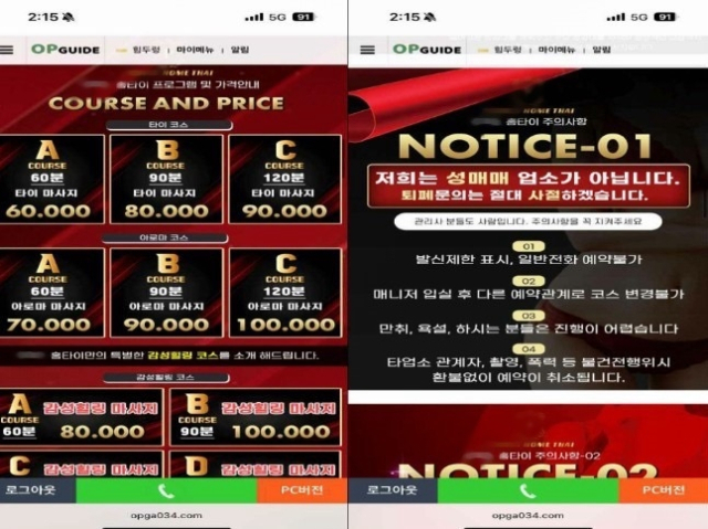 서울경찰청 풍속범죄수사팀, 출장마사지 위장해 성매매 알선한 34명 검거. 서울경찰청 풍속범죄수사팀 제공.