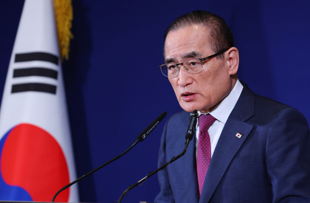위성락 국가안보실장이 26일 말레이시아 쿠알라룸푸르의 한 호텔에 마련된 한국 기자단 프레스센터에서 아세안 정상회의 관련 브리핑을 하고 있다. 연합뉴스