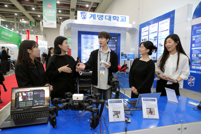계명대는 22~25일 대구 엑스코에서 열린 2025 미래혁신기술박람회에 참가해 AI 등 첨단 기술 분야의 성과를 공개했다. 계명대 제공