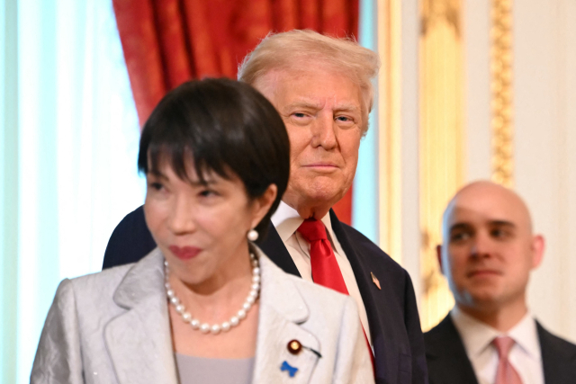 도널드 트럼프 미국 대통령이 다카이치 사나에 일본 총리와 27일 도쿄 모토아카사카 영빈관에서 미일 정상회담을 개최했다. 연합뉴스