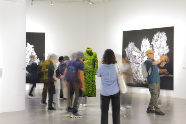 대구사진비엔날레를 찾은 관람객들이 작품을 감상하고 있다. 대구문화예술진흥원 제공