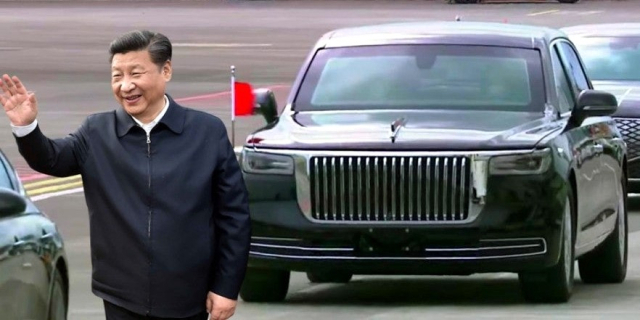 시진핑 중국 국가주석과 전용차량 홍치 N701. 네이버 사진 캡처