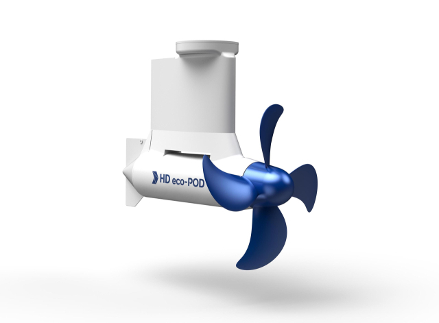 3MW급 프로펠러-모터 직결형 선회식 전기추진기(POD) 조감도. [사진=HD현대중공업]