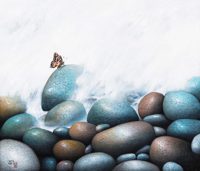 남학호, 석접(石蝶)2318, 53x45.5cm(10F), Acrylic on Canvas