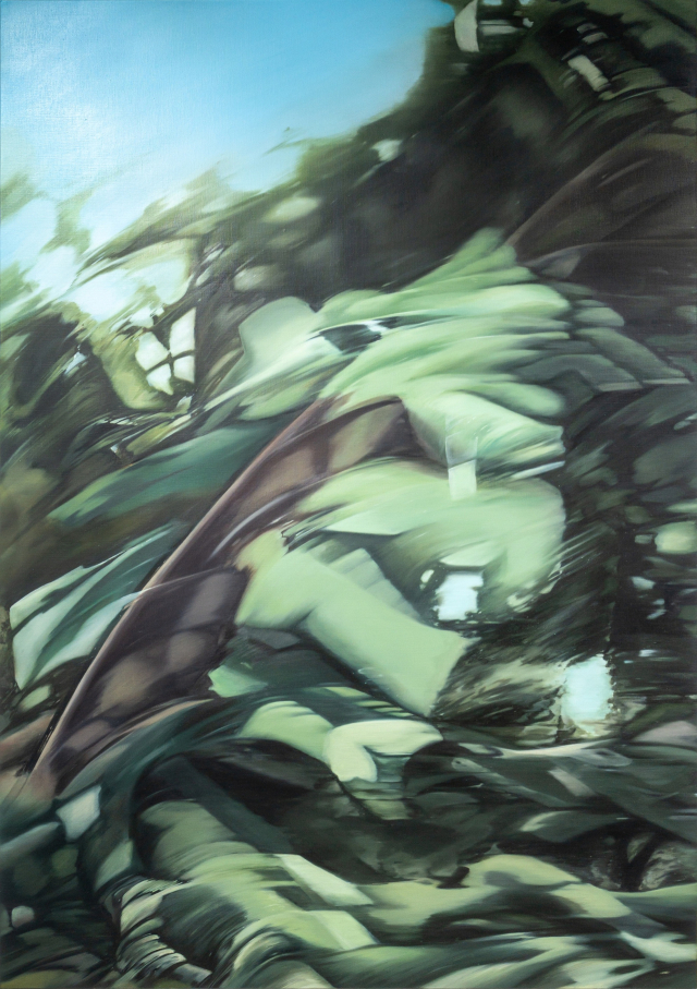 김지윤, 창의 바람, 2025, oil on canvas, 220x155cm