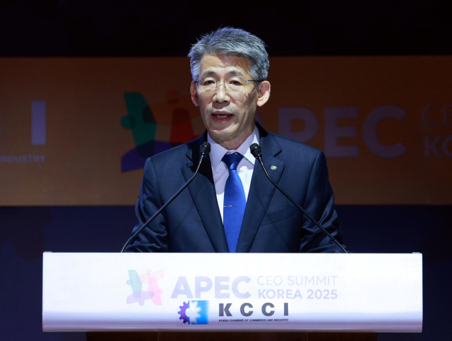 조석진 한국수력원자력 기술부사장이 31일 경북 경주 예술의전당에서 열린 아시아태평양경제협력체(APEC) 정상회의 최고경영자(CEO) 서밋(Summit)에서