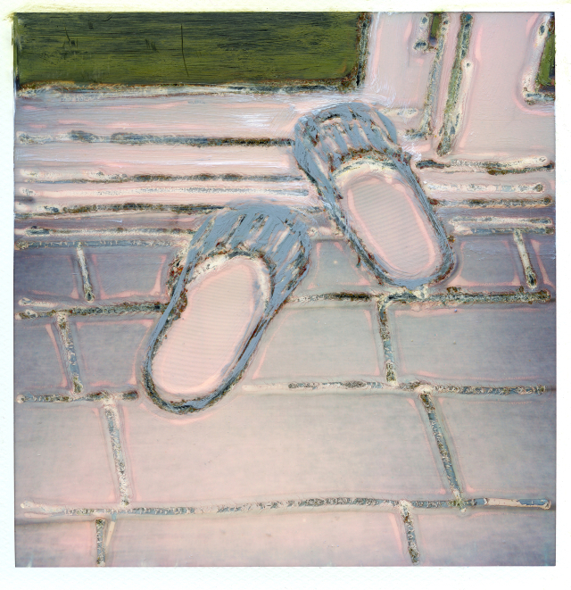 서진은, POLA_고산63-7, 폴라로이드 필름 위에 오일파스텔, 8x7.5cm, 2024