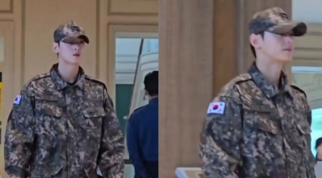 '외모로 국위선양'…군 복무 중인 차은우, APEC서 포착