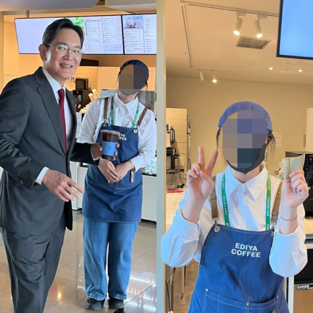 경주 한 카페에서 일하는 직원이 이재용 삼성전자 회장에게 커피를 건넨 뒤 현금 5만원을 받았다는 후기가 화제다. 쓰레드 캡처
