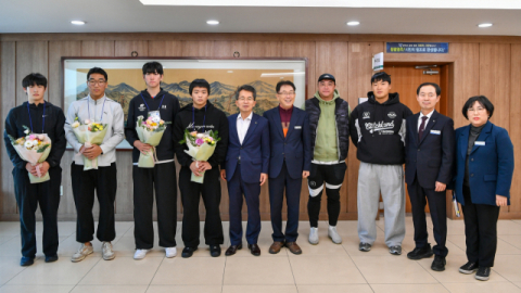 영주시, 땀의 결실 맺은 영주제일고 사이클부 선수들과 간담회 열고 격려