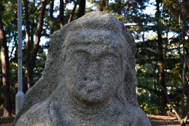 석조여래좌상의 얼굴(별담길). 국립대구박물관 제공