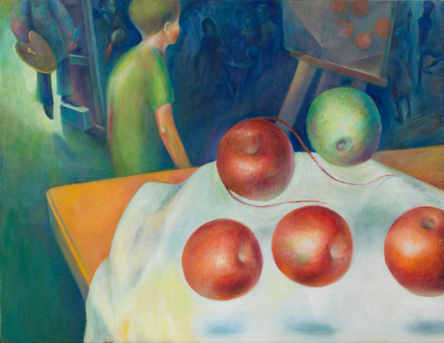 김영해, 사과 열 알이 있는 정물.