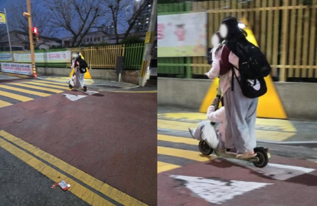 전동킥보드 한 대에 청소년 세 명이 동시에 탑승한 모습이 담긴 사진이 SNS에 퍼지며 안전 불감증에 대한 우려가 커지고 있다. 스레드