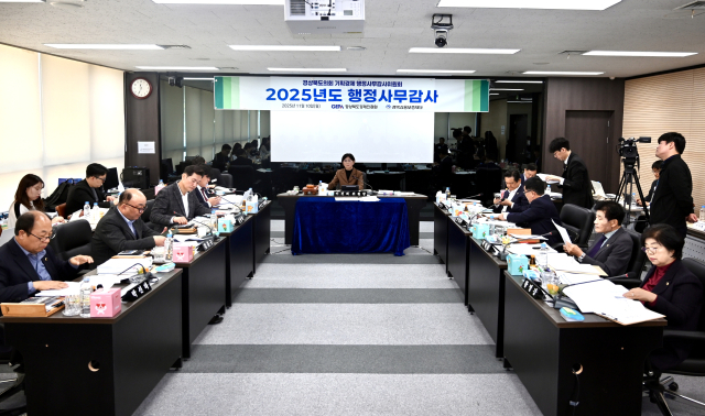 경상북도의회 기획경제위원회가 지난 10일 경북신용보증재단과 경상북도경제진흥원에 대한 행정사무감사를 실시하는 모습. 경북도의회 제공