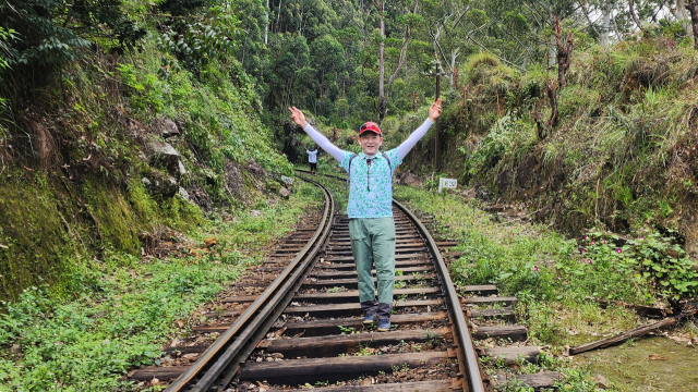 산 중턱을 휘감는 철길을 따라 걷는 특별한 트레킹은 아름다운 전망과 함께 설렘과 긴장감을 안겨준다.