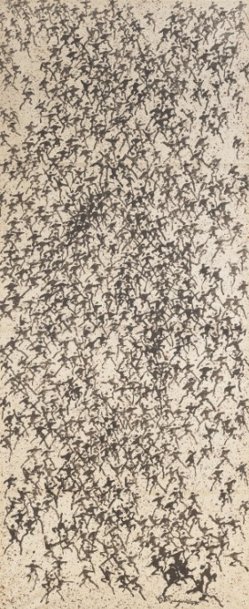 이응노, 군상, 1985년, 167×68cm, 국립현대미술관