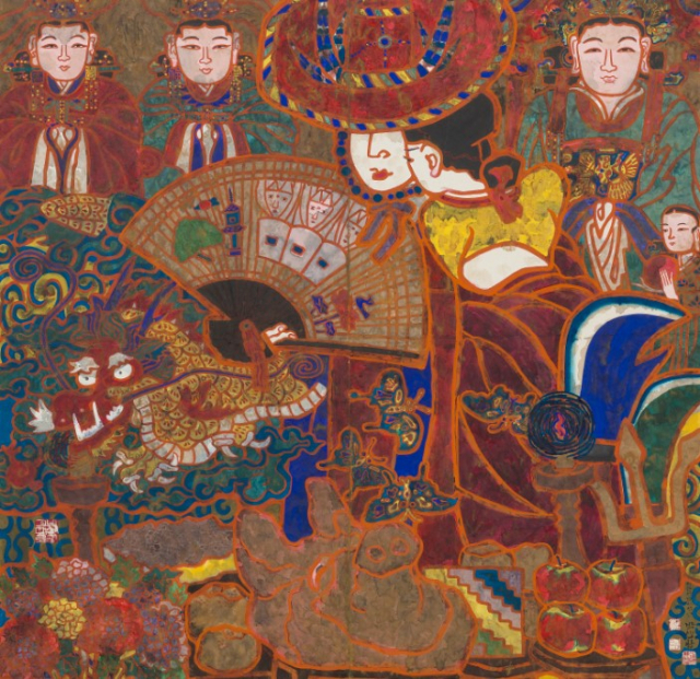 박생광, 무속3, 1980년, 136×140cm, 국립현대미술관