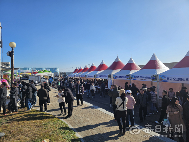 포항 구룡포 아라광장 주변에 설치된 