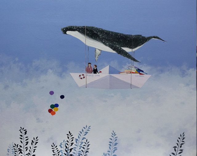 한창현, 하늘바다, Acrylic on canvas