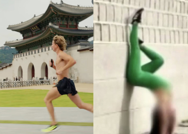 경복궁 대변남·광화문 상탈 러닝남 등 외국인, 