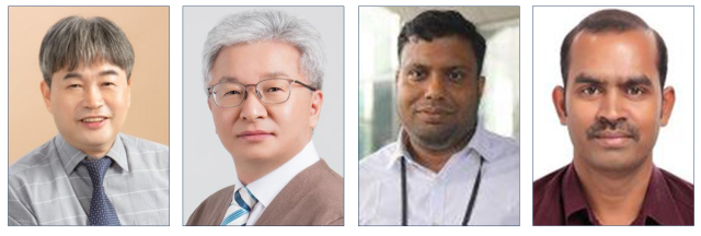 왼쪽부터 영남대의 이용록, 최인호, 수만타 사후, 라지 아추단 교수. 영남대 제공