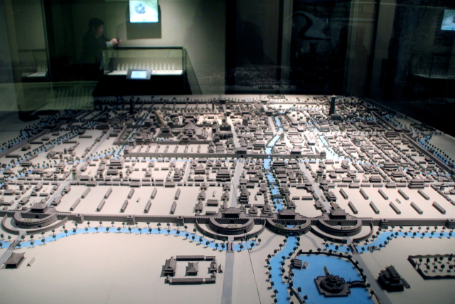 11세기 국제도시 송나라 수도 개봉 모형. 정주 하남성 박물관.