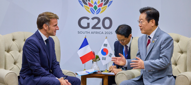 李대통령, 마크롱과 정상회담…