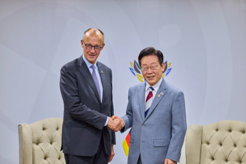 李대통령, 독일 총리 만나 